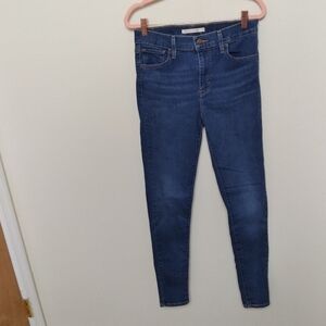 Levi's 720 High Rise Super Skinny Dark Wash Stretch Denim Jeans Size 28